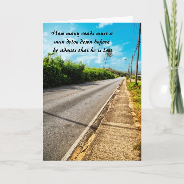 Cartão Engraçado dizer "Machos Condutores" Quantas Estrad (Frente)