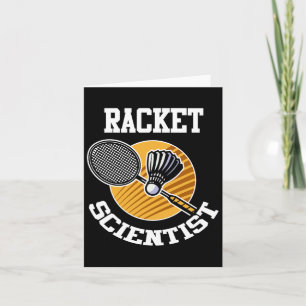 Cartão Engraçado Dminton Player Shirt Racket Scientist Dm