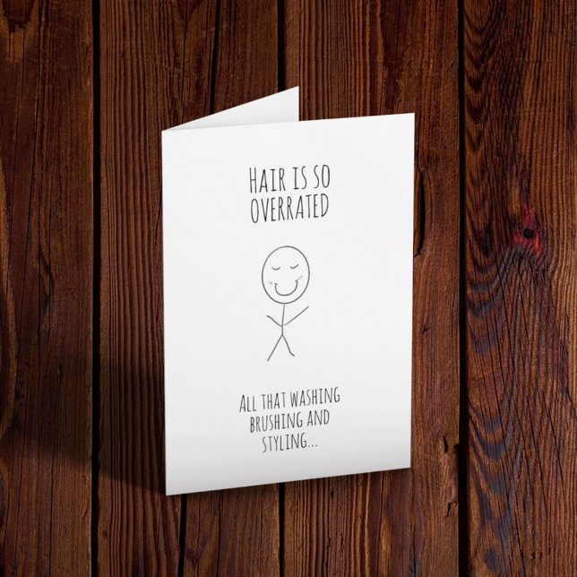 Cartão Engraçado do Cabelo Após Quimioterapia (Criador carregado)