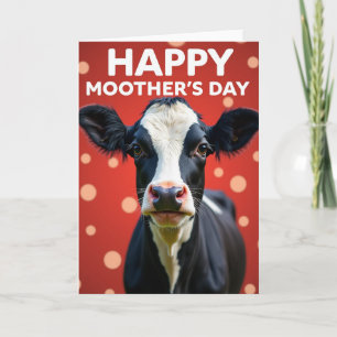 Cartão engraçado do dia das mães da Vaca