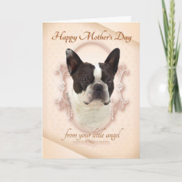 Cartão engraçado do dia das mães de Boston Terrier