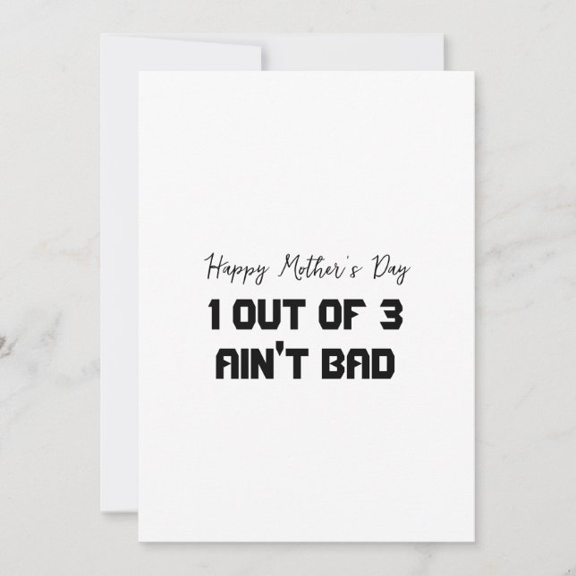 Cartão engraçado do Dia das Mães para 3 filhos (Frente)