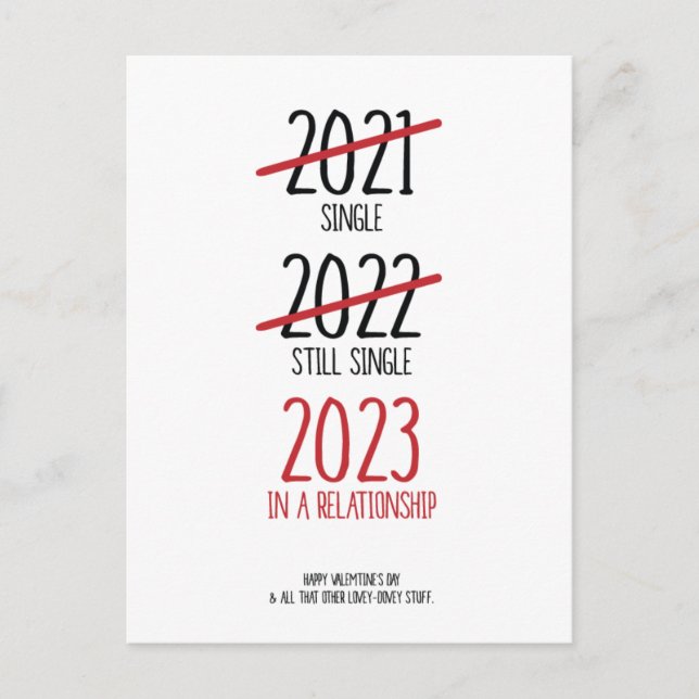 Cartão engraçado do Dia dos Namorados 2023 Em um r (Frente)