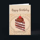 Cartão engraçado do doutor aniversário do bolo de<br><div class="desc">O bolo de chocolate engraçado a um grande doutor Aniversário Humor,     para comemorar pode mim sugerir algo alto,  escuro e delicioso</div>