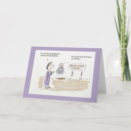 Cartão engraçado do feliz aniversario da meditação