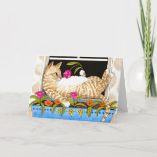 Cartão engraçado do gato 451