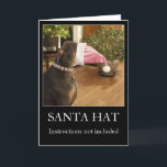 Cartão engraçado do Natal do chapéu do papai noel<br><div class="desc">Aperfeiçoe para pessoas com um sentido de humor sobre cartões e feriados.</div>