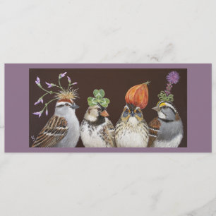 cartão engraçado do partido do pássaro