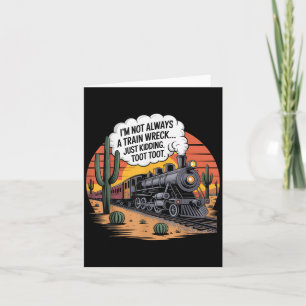 Cartão Engraçado Do Trem Engraçado Apenas Brincando Para 