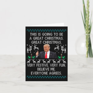 Cartão Engraçado Donald Trump Feliz Natal Xmas Pajamas