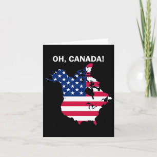 Cartão Engraçado Donald Trump Oh Canadá U American Flag