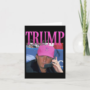 Cartão Engraçado Donald Trump Sinto minha falta, mas Y2k 