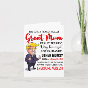Cartão Engraçado Donald Trump Você É Uma Mãe Muito Excele