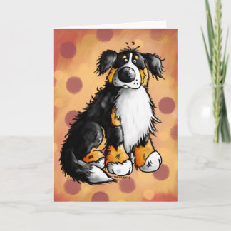 Cartão engraçado dos desenhos animados do cão de