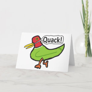 Cartão Engraçado Duck Quacking