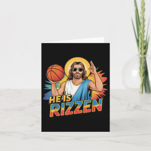 Cartão Engraçado, Ele É Rizzen Jesus Camisa De Basquete G