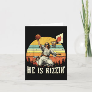 Cartão Engraçado, Ele É Rizzy Jesus Jogando Cristo De Bas