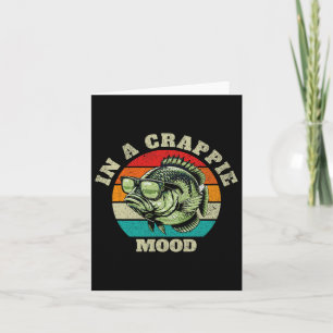 Cartão Engraçado Em Um Humor Crappie Retro Pesca Sarcásti