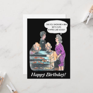 Cartão Engraçado Encontrar o Sutiã Certo Comprando Senhor