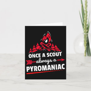 Cartão Engraçado Escouting Pyromiac Campfire