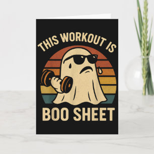Cartão Engraçado Este Treino É Folha de Boo Halloween Fan