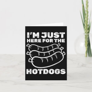 Cartão Engraçado Estou Aqui Para O Churrasco De Cachorros