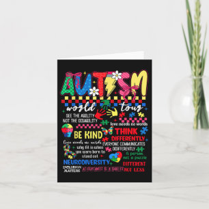 Cartão Engraçado Eu Agitar O Autismo Mundial Do Espectro