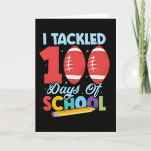 Cartão Engraçado Eu Enfrentei 100 Dias Futebol Escolar Cr
