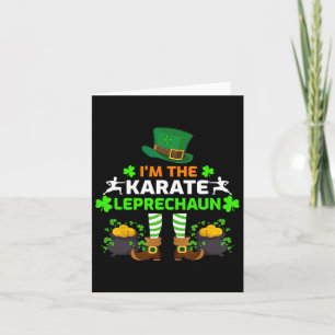Cartão Engraçado eu ser a Rua Karate Leprechaun Karate. P