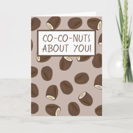 Cartão Engraçado Eu Te Amo Afetando O Padrão De Coco