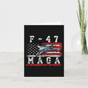 Cartão Engraçado F47 Fighter Jet Trump Shirt F-47 Jet Fig