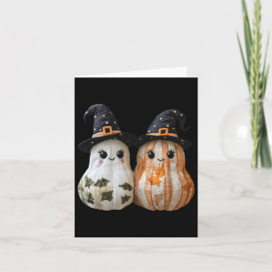Cartão Engraçado Fantasma Pumpkin Bonito Arte para o Hall