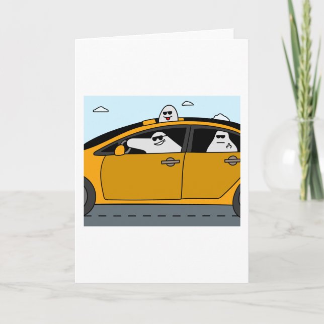 Cartão Engraçado Fantasmas Halloween (Frente)