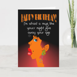 Cartão engraçado, feliz insulto de aniversário