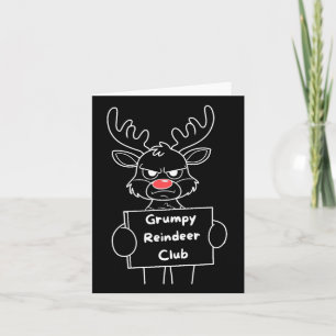Cartão Engraçado Feliz Natal Mpy Reindeer Club Festivo Re