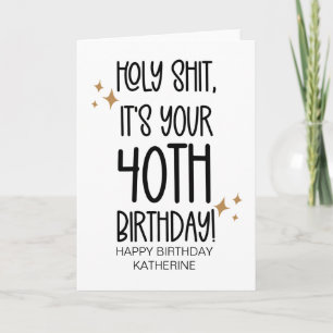 Cartão Engraçado Ficar Com aniversário de 40 anos Para Am