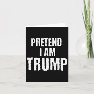 Cartão Engraçado Fingir Eu Sou Trump Halloween Costu Polí