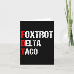 Cartão Engraçado Foxtrot Delta Taco11
