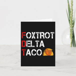 Cartão Engraçado Foxtrot Delta Taco13