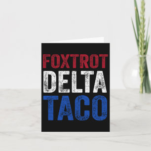 Cartão Engraçado Foxtrot Delta Taco8