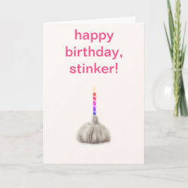 Cartão Engraçado Garlic Feliz Aniversário Fedorento Humor