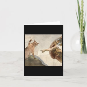 Cartão Engraçado Gato Criação De Adão Meme Jesus