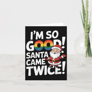Cartão Engraçado Gay Papai Noel Natal Lgbt Pun Pride Xma