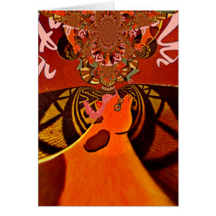 Cartão Engraçado Girafa: Um Charme Africano Caleidoscópic