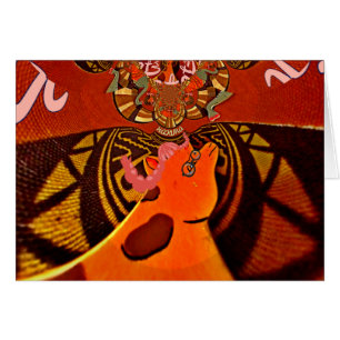 Cartão Engraçado Girafa: Um Charme Africano Caleidoscópic