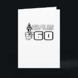Cartão Engraçado, "girando 60" design do aniversário<br><div class="desc">Engraçado,  "girando 60" design do aniversário.  Todas nossas imagens estão disponíveis em homens,  em senhoras,  em miúdos,  em t-shirt do bebê e no outro roupa. Nós igualmente oferecemos nosso design em canecas,  em chapéus,  em gravatas,  em pinos,  em bolsas,  em mousepads e em mais.</div>