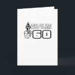 Cartão Engraçado, "girando 60" design do aniversário<br><div class="desc">Engraçado,  "girando 60" design do aniversário.  Todas nossas imagens estão disponíveis em homens,  em senhoras,  em miúdos,  em t-shirt do bebê e no outro roupa. Nós igualmente oferecemos nosso design em canecas,  em chapéus,  em gravatas,  em pinos,  em bolsas,  em mousepads e em mais.</div>