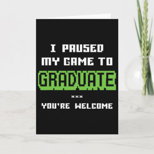 Cartão Engraçado Graduado Gamer 2025 Graduação