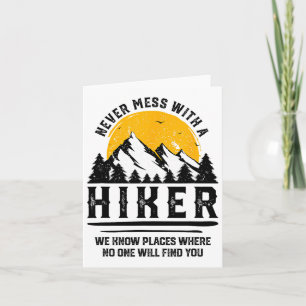 Cartão Engraçado Hiker Gift Caminhando Pão Exterior
