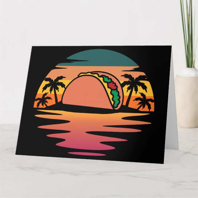 Cartão Engraçado Ilha das Vacinas de Verão do Taco: Cinco (Frente)